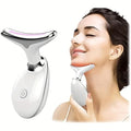 7-Color LED Facial Massager for Skin Care ? Portable Multifunctional Face Massager Tool with Heat & Vibration, Anti-Aging & Wrinkle Reduction, Glossy White