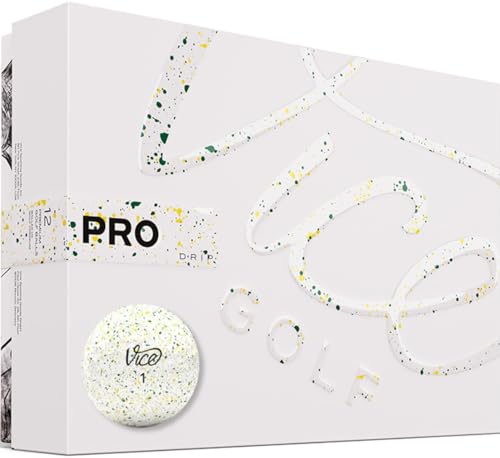 VICE Pro Golf Balls, Green and Yellow Drip