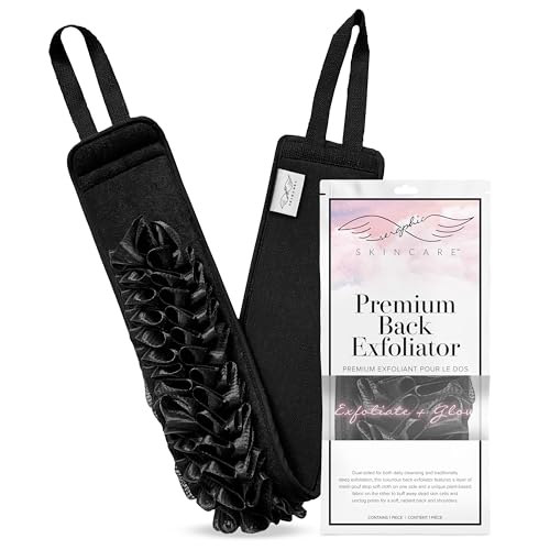 Dual-Sided Back Exfoliator & Scrubber for Shower - Vegan Viscose & Mesh