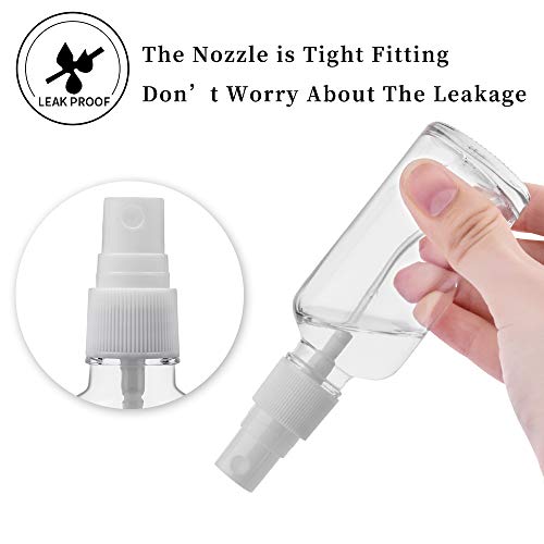 2oz Clear Glass Spray Bottles for Essential Oils - 3 Pack Fine Mist Set