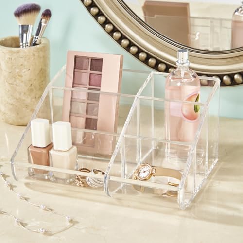 STORi Clear Makeup Organizer - 6-Compartment Vanity Storage