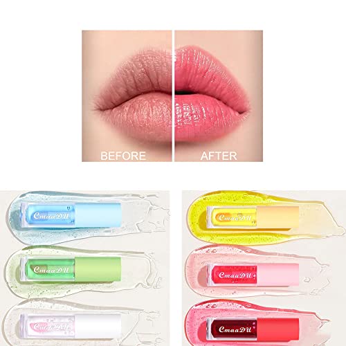 Mysense Color Changing Lip Gloss Set - 6 Moisturizing Flavored Glosses