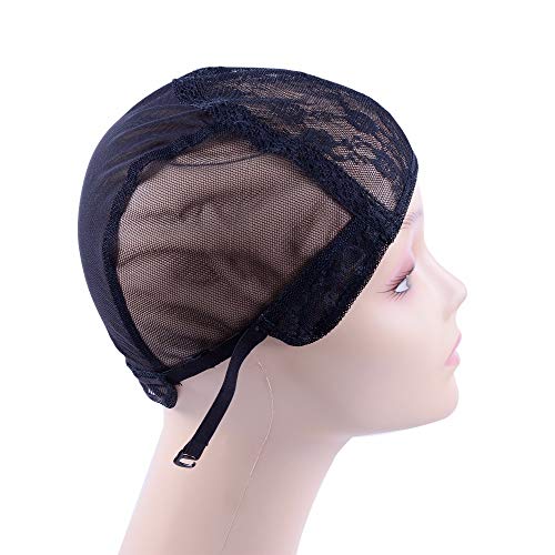Double Lace Wig Cap - Adjustable Black M (54cm)