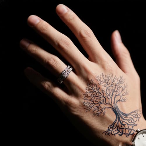 10 Pack Celtic Viking Temporary Tattoos – Waterproof Tribal Design