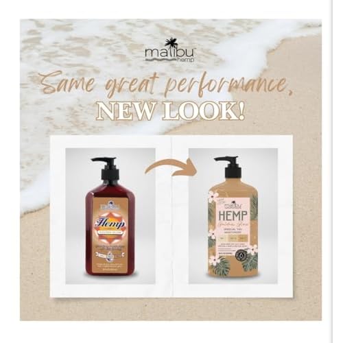 Malibu Tan Hemp Golden Glow Skin Firming Lotion, Medium Deep, 18 fl oz (530 ml) - 1-PACK