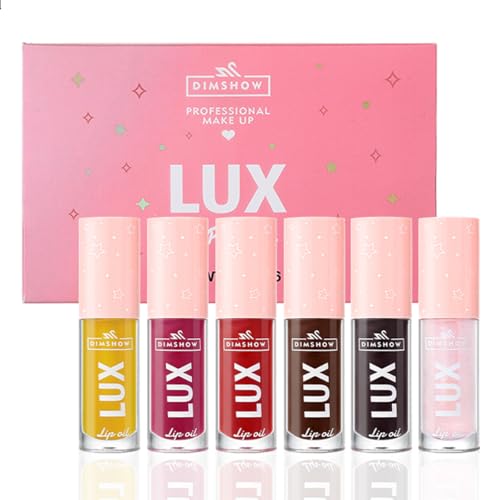 Vivipop Lip Oil Set - 6 Tinted Colors Plumping Hydrating