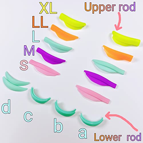 Lash Perm Rods Silicone Lash Lift Pads, Eyelash Lift Ribbon Eyelash Perm Curler Makeup Tools For Eyelash Lifting, Reusable Eye Patch & Lash Ribbon Salon Grade (colorful lift rods)