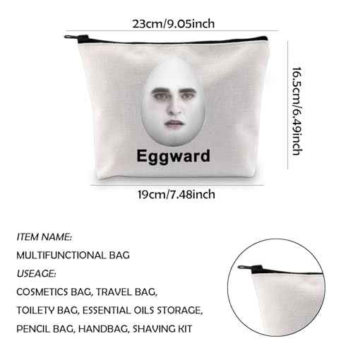 WCGXKO Movie inspired Gift Movie Merchandise Zipper Pouch Makeup Bag For Movie Fans (Eggward)