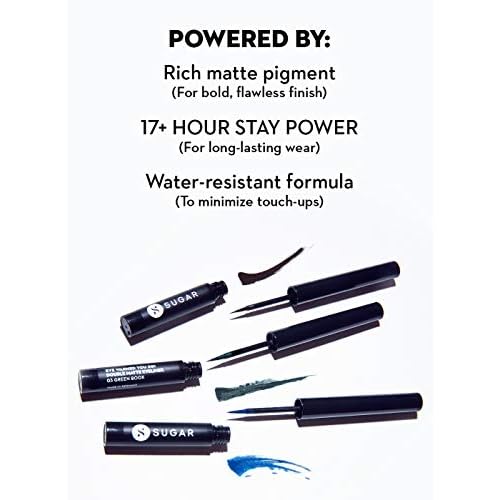 SUGAR Cosmetics - Eye Warned You So! - Double Matte Eyeliner Gel - Sweat Proof, Waterproof Eye Liner With Matte Finish, Multicolor 1 count (Pack of 1) (01 Black Swan (Black)
