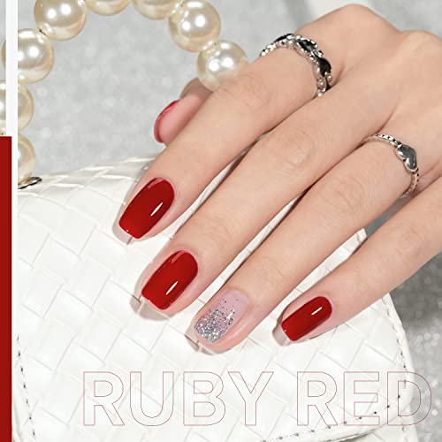 GAOY Ruby Red Gel Nail Polish 16ml Soak Off UV Light Cure for Nail Art & Manicure