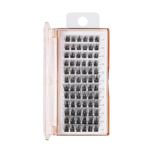 False Eyelashes, Lash Extension Kit 03, 9mm-16mm, Wide Band, Easy to Apply and Remove, No Damage to Natural Eyelashes, 72 Lash Clusters - Voluminous