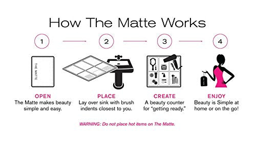 The Matte - Make Up Organizer Space Saver turns Bathroom Sink into a Beauty Counter in an Instant (Standard, Black)