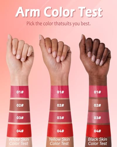 LYSdefeu 4Pcs Hydrating Matte Lip Tint Pen Set - Waterproof Lip Liner & Stain Kit for Women & Girls