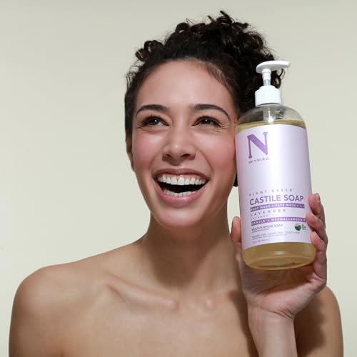 Dr. Natural Castile Liquid Soap - Multi-Use Body Wash, Shampoo and Face Wash - Hydrating Body Soap for Skin, Hair, Pets and Home - Lavender - 32 oz