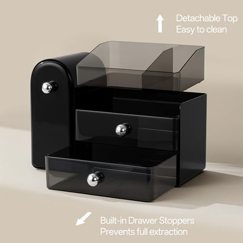 HBlife Makeup Organizer with Drawers & Brush Holder