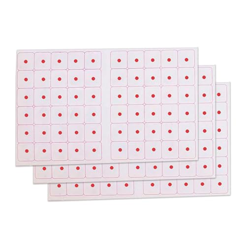 VAMA 3mm Red Round Bindi Stickers - 12 Card Set