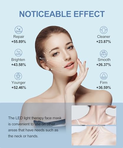 EVFOFO 7-Color LED Face Mask - Red Light Therapy for Anti-Aging