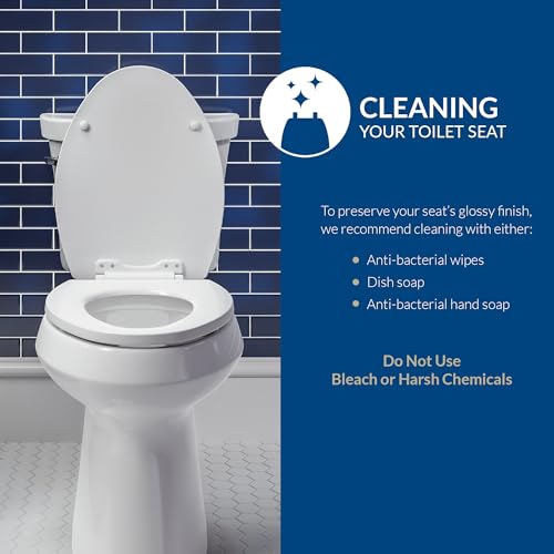 Bemis 1500EC Elongated Toilet Seat with Lift-Off, Cotton White