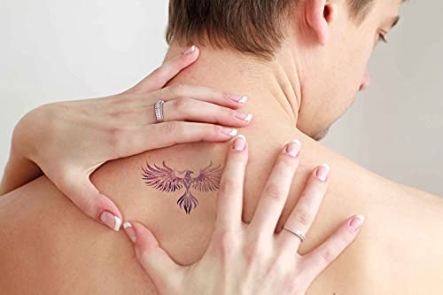 Temporary Tattoos Phoenix Purple Bird - 6 Sheets
