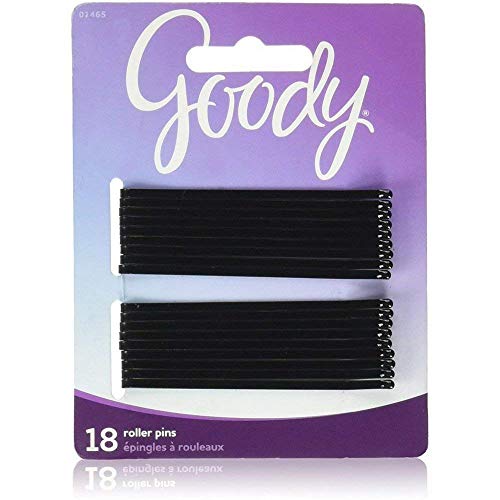 Goody Black Roller Pins - 3 Inches, 18 Pack, Hair Styling Accessories Variation 1