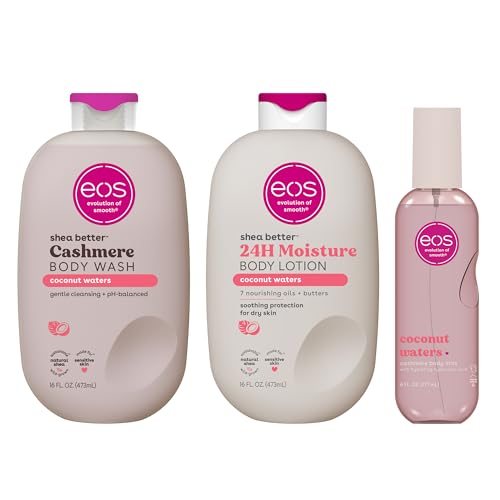 eos Coconut Waters Bundle - Body Wash, Mist & Lotion