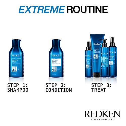 Redken Extreme Shampoo & Conditioner Set For Damaged Hair - Strengthens Hair and Repairs Breakage, Infused With Proteins, 10.1 Fl Oz (Pack of 2)