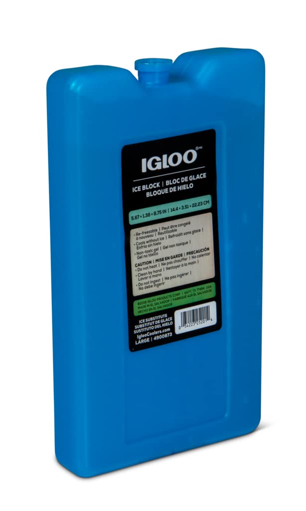 Igloo Maxcold Ice Blocks, Reusable Ice packs for Coolers, Freezer Pack, Cold Packs for Coolers, Long lasting Ice Blocks