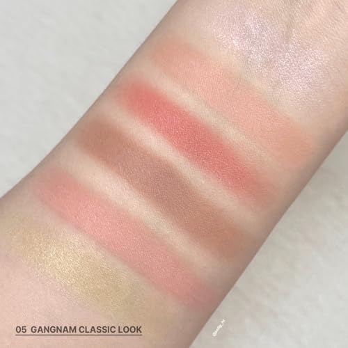 My Magazine Eyeshadow Palette - Orange, Pink, and Lime Pearl tones, 5 Shadows, All-in-One Matte, Shimmer & Glitter Multi-Texture Palette for Chic Daily & Trendy Looks, 0.27oz