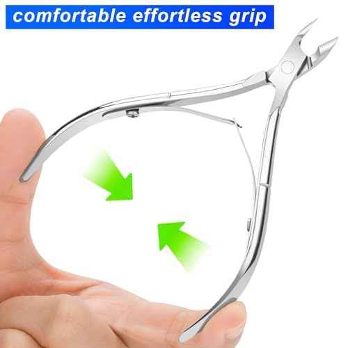 4 Packs Cuticle Nipper, Premium Stainless Steel Cuticle Trimmer for Manicure & Pedicure at Home/Spa/Salon [Silver]