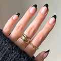 Glamnetic Caviar Press-On Nails | Short Almond Fake Nails Kit