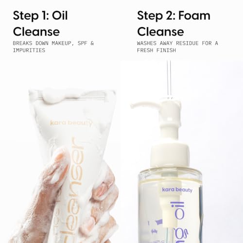 Kara Beauty Rice Foaming Cleanser Lightweight Face Wash with Rice Bran Extract and 5 Layer Gentle Foaming Facial Cleanser Travel Size Face Wash for Daily Skin Care Cleansing Brightening for Women