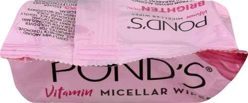 Pond's Vitamin Micellar Wipes For Dark Spots Brighten Rose Removes Waterproof Makeup 25 Wipes