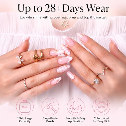 AZUREBEAUTY Baby Pink Gel Nail Polish 18ml UV/LED Soak Off