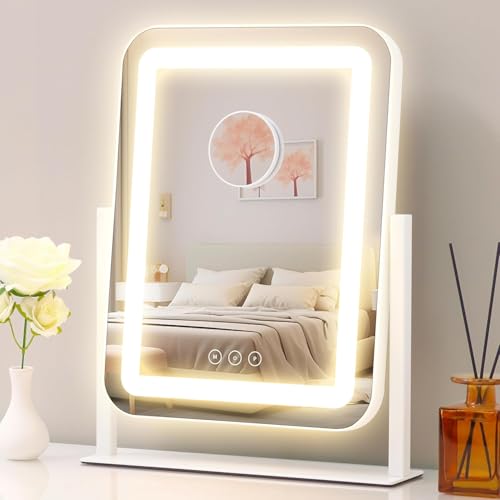 LED Vanity Mirror 13.1" x 16.7" with Touch Control