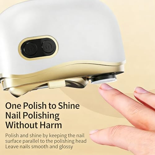 Yuliana White 2-in-1 Electric Nail Clipper & Grinder for Kids & Seniors