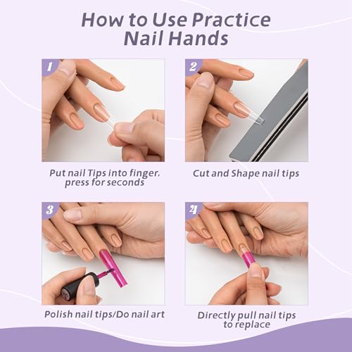 Practice Hand for Acrylic Nails,Realistic Silicone Professional Mannequin Hand,with Flexible Fingers for Acrylic Nails,Nail Art Training,Ideal Practice Tool for Manicure Beginners?