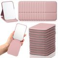 12 Pcs Compact Folding Pocket Mirror Set - 4.2'' Pink Handheld Mirrors