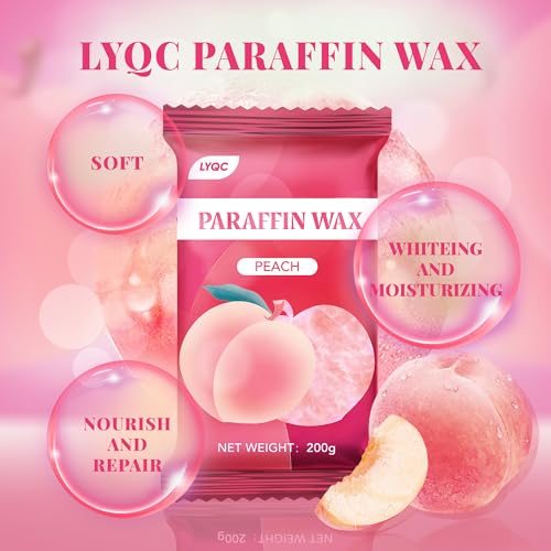 LYQC Paraffin Wax Refill 10-Pack - Peach Scented Hand & Foot Spa Wax