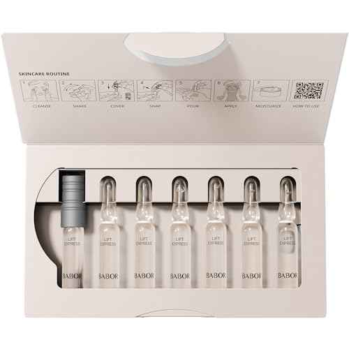 BABOR Lift Express Ampoule Concentrate, Instant Lifting Effect Fills Lines and Wrinkles Up To 6 Hours, Smoothing Skincare Capsule, Anti Aging Serum, Increase Firming & Elasticity, 7 Treatments