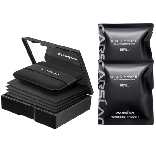 Oil Blotting Paper with Setting Powder, 450 Sheets + 8 Refill Pads