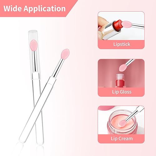 Reusable Lip Mask Applicators - 6 Pcs Silicone Lip Gloss & Lipstick Brush Set - Variation of THIS listing