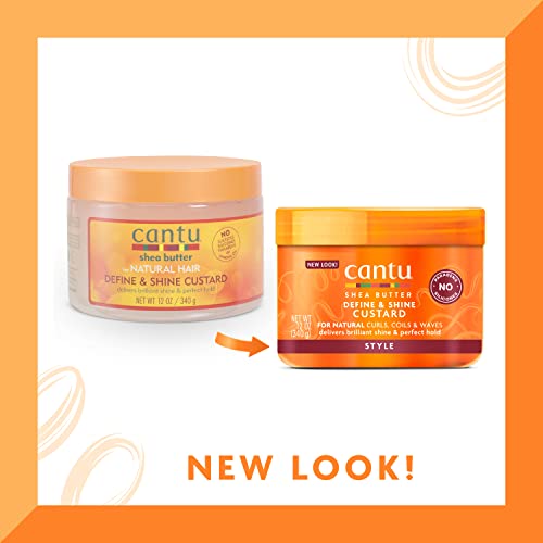 Cantu Shea Butter for Natural Hair Curling Custard, 12 Ounce
