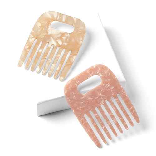 The Hair Edit Mini Untangle & Glide Wide-Tooth Combs Set for Women, Detangling Comb for All Hair Types, Scalp Massage, Travel