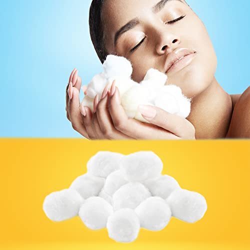 Jumbo 100% Natural Cotton Balls for Skincare & Makeup Removal (70 Count)