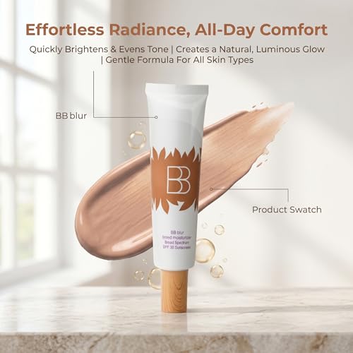 Aikertec BB Blur Tinted Moisturizer SPF 30 - Medium Coverage, Vegan