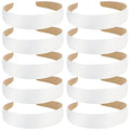 Wecoe 10-Pack White Satin Headbands for Women, 1 Inch Wide