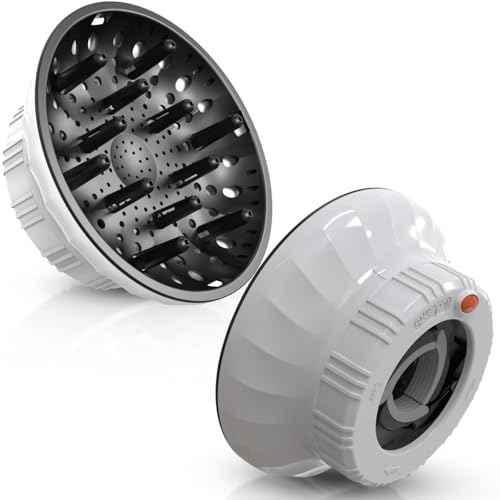 Universal Hair Diffuser: Hair Dryer Diffuser Attachment for Curly & Wavy Hair, Fits 1.4-2.4 Inch Nozzles, Ideal for Long Thick Hair, Hair Styling Tool£¬White