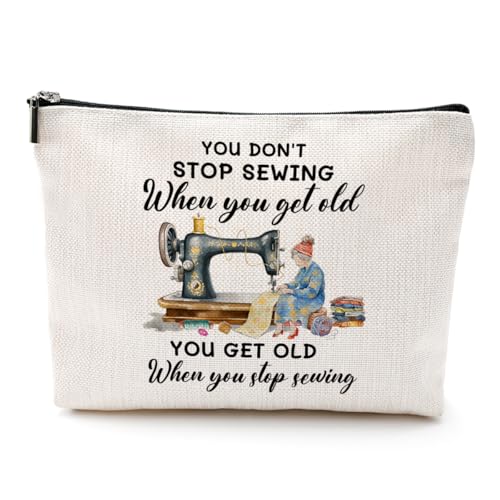 Funny Sewing Makeup Bag - Durable Cotton & Linen Organizer