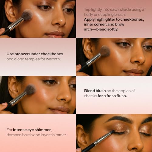 Makeup Revolution Cheek Kit 12 Shimmery Pink & Beige Shades
