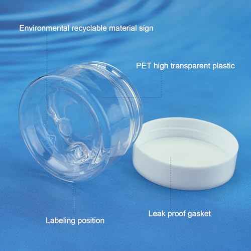 Cosywell Travel Cream Jars for Toiletries TSA Approved 0.7oz 4 Pack Refillable Cosmetic Containers Leak-proof Plastic Travel Size Containers with Lid for Lotion Makeup Cosmetics ( Clear)